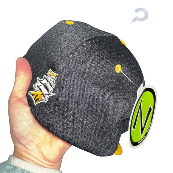 NWT Zephyr ST Pirates Baseball Flat Bill Cap Yellow Black Hat Size  M/L Baseball - Picture 10 of 10